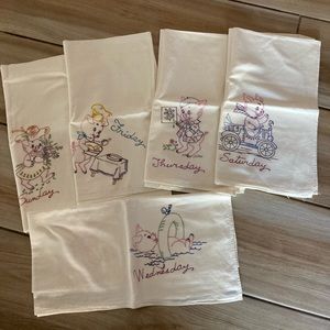 Vintage Flour Sack Kitchen Towels to be Embroidered